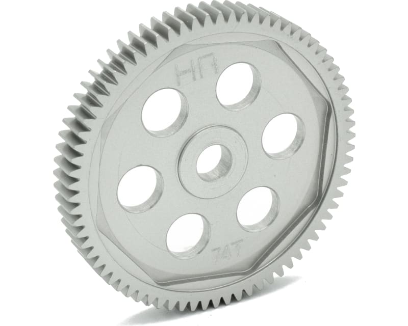 Tap to zoom 74t 48p Hard Anodized Aluminum Spur Gear Asc