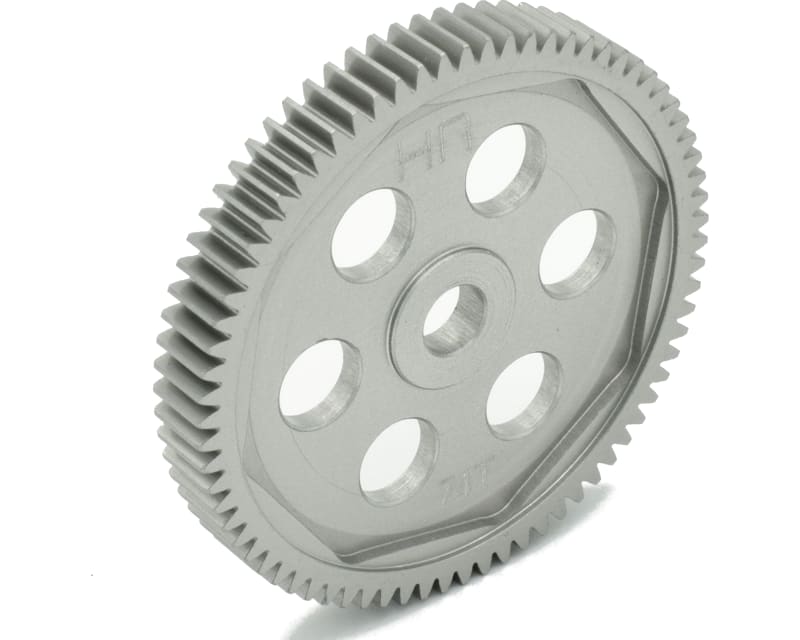 Tap to zoom 74t 48p Hard Anodized Aluminum Spur Gear Asc