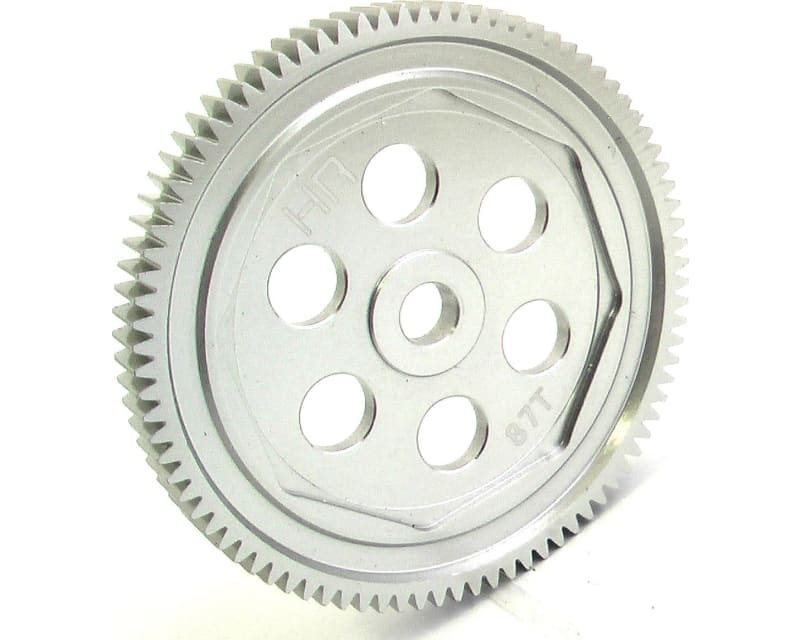 Tap to zoom 87t 48p Hard Anodized Aluminum Spur Gear Asc