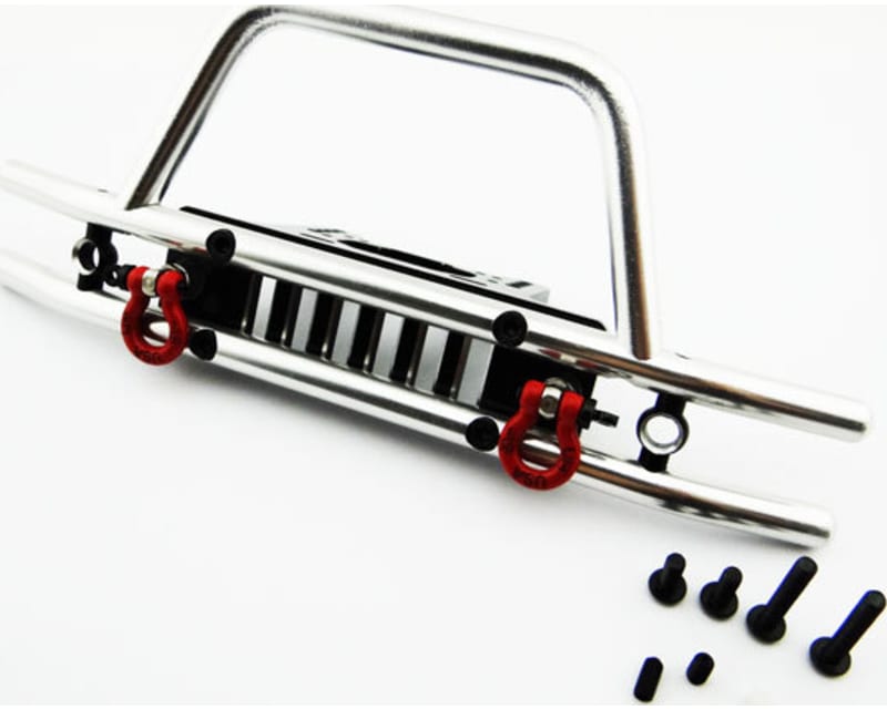 Tubular Front Bumper with Winch & Light Mount.