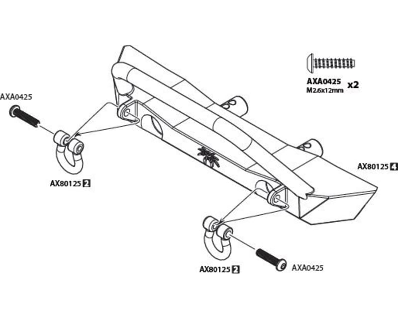 1:10 Scale Tow Shackle Lock Pins (2) - Axial SCX10