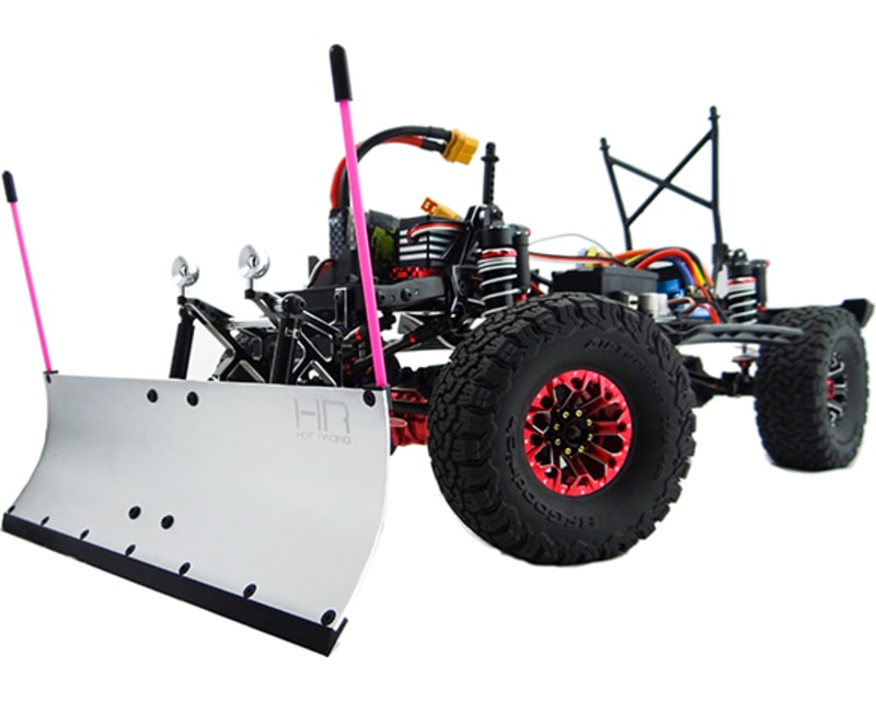 Tap to zoom Silver Aluminum Snow Plow Kit Axial Scx10 Scx10 Ii