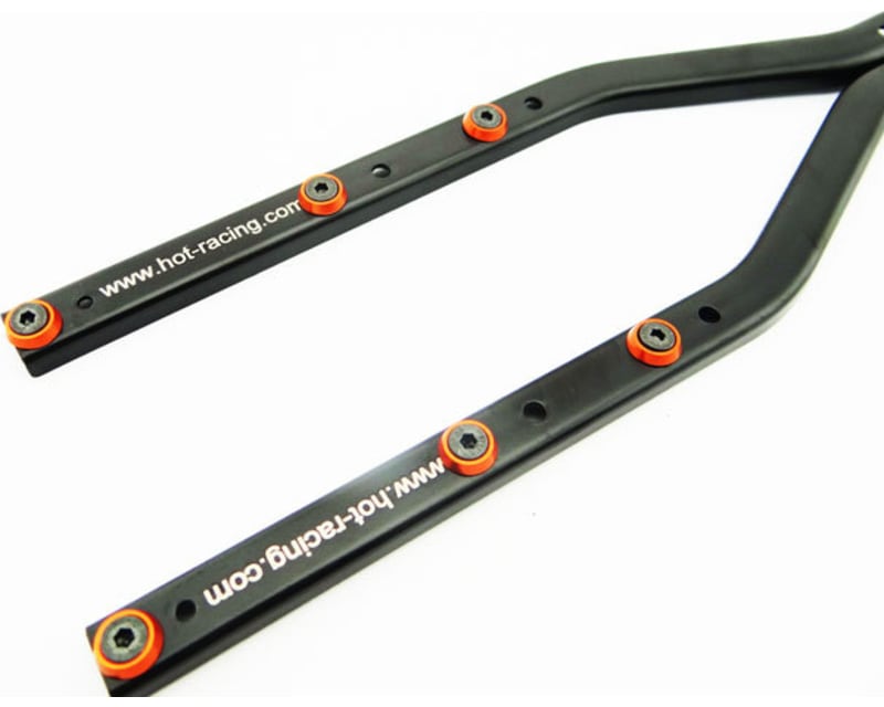 Black & Orange Steel Chassis Frame Rails Axial Scx10 Scx10 Ii