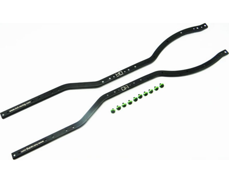 discontinued Black & Green Steel Chassis Frame Rails Axial Scx10
