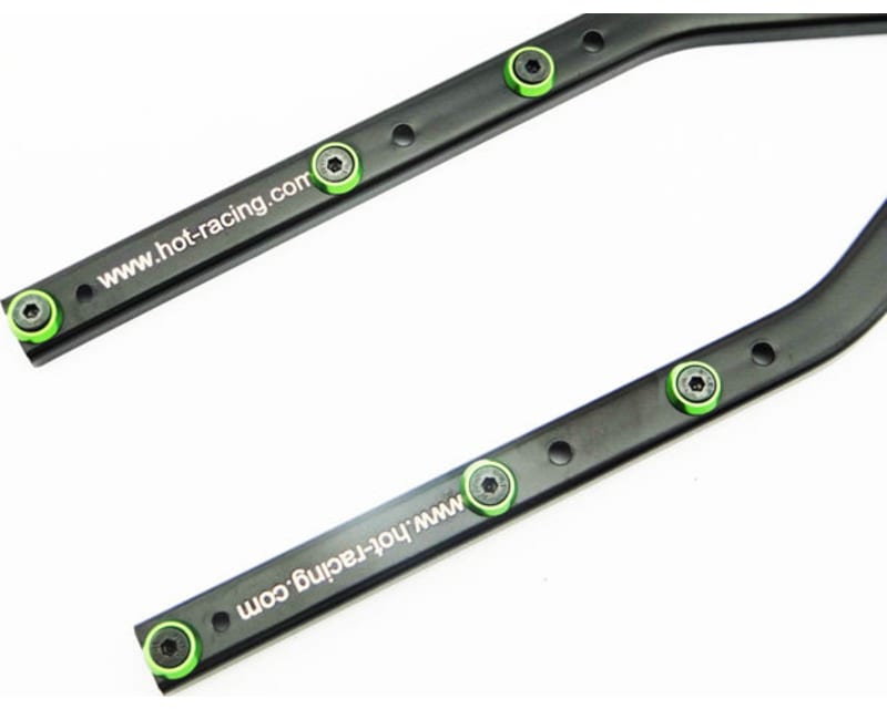 discontinued Black & Green Steel Chassis Frame Rails Axial Scx10