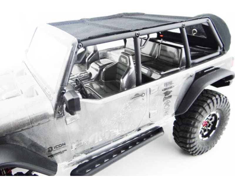 Jeep 4 Dr Soft Top Black Orange Rod