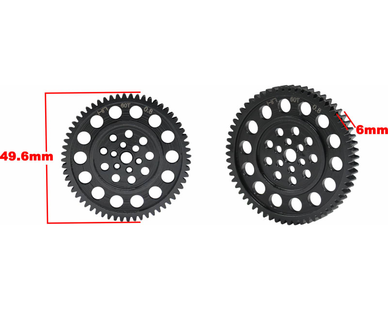 Steel Spur Gear 60 Tooth 32 Pitch - Axial Scx pro
