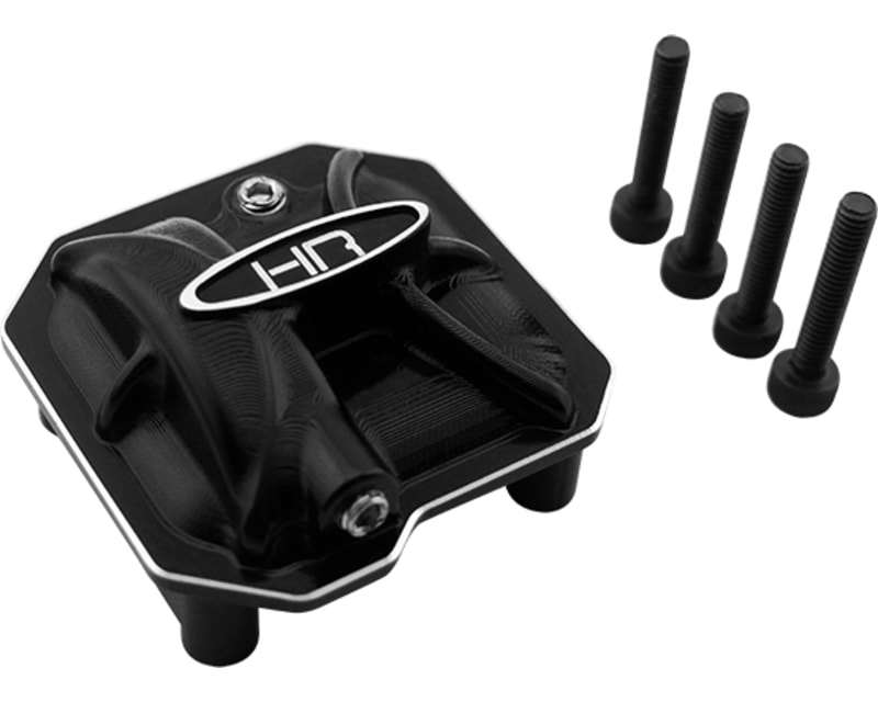 Aluminum Ar44 Axle Diff Covers (Black) - Axial Scx 2