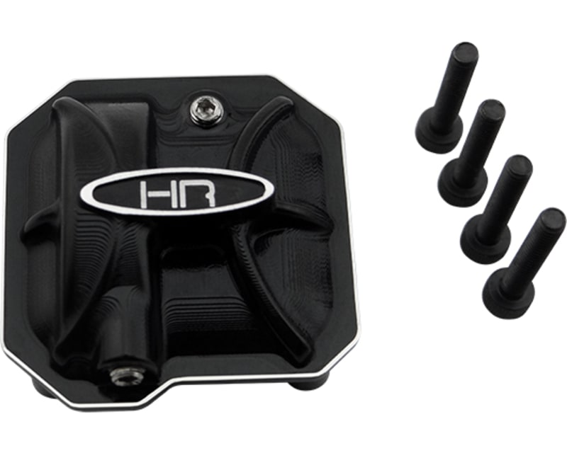 Aluminum Ar44 Axle Diff Covers (Black) - Axial Scx 2