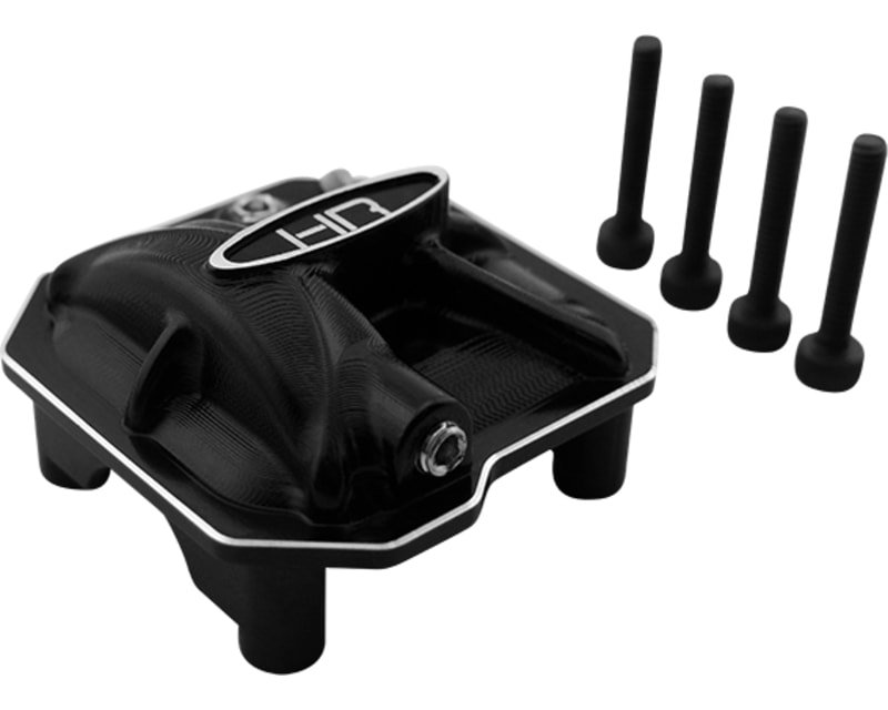 Aluminum Ar44 Axle Diff Covers (Black) - Axial Scx 2