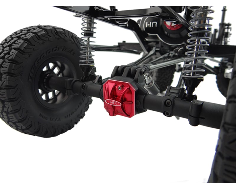 Aluminum Ar44 Axle Diff Covers (Red) - Axial Scx 2