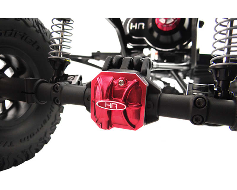 Aluminum Ar44 Axle Diff Covers (Red) - Axial Scx 2