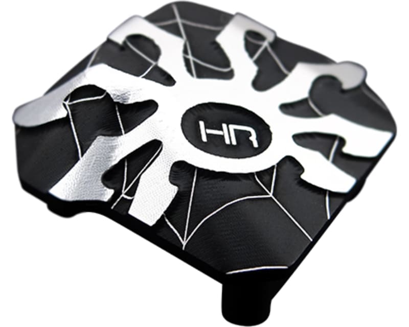 Aluminum Ar44 Axle Diff Spider Covers (Black) - Axial Scx 2