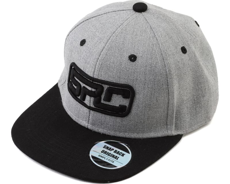 Tap to zoom Snapback Flat Bill Hat (Grey) (One Size Fits Most)