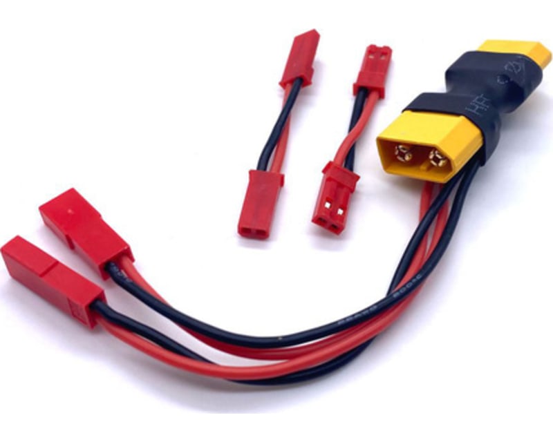 Xt60 Dual Jst Connector W/ 2 Male-Male Adaptors