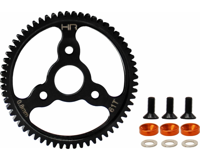 Steel Spur Gear (61t 0.8 Mod)(Orange) - TRA