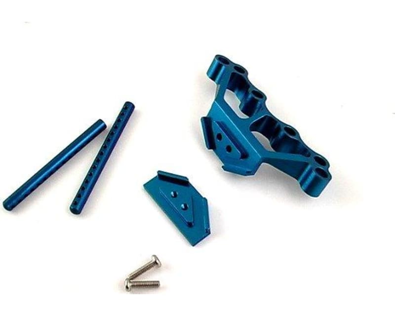 Losi Mini-T 1.0 Blue Aluminum Extended Body Mounts photo