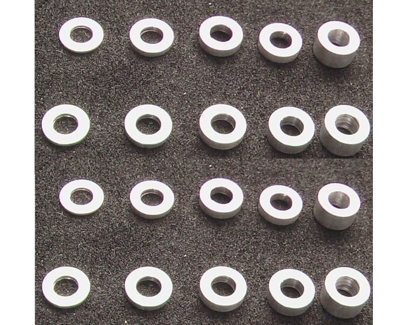M3 Aluminum Standoff Spacer Set (4x)(0.5-1-1.5-2-3mm)