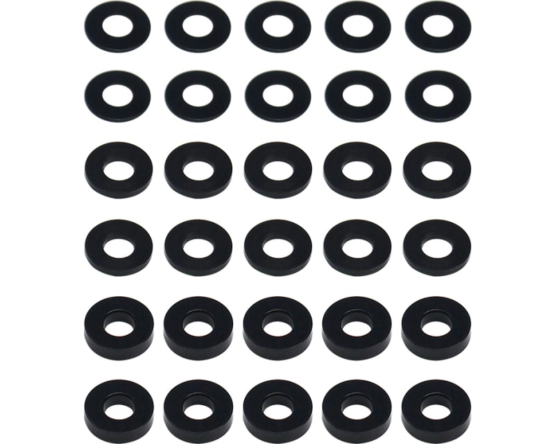7.8x3mm Aluminum Bulkhead Washer (30) Black