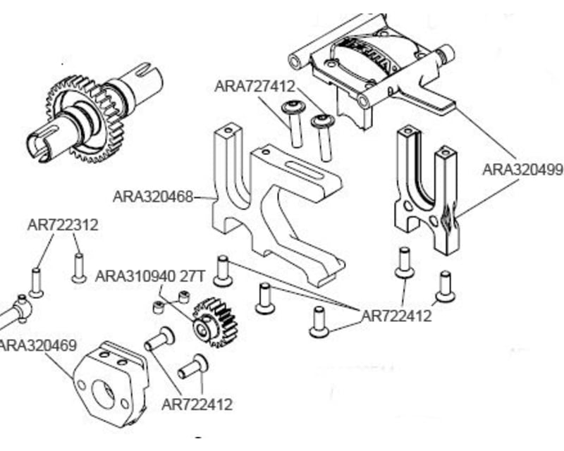 Tap to zoom ARA310943 Spool Shaft