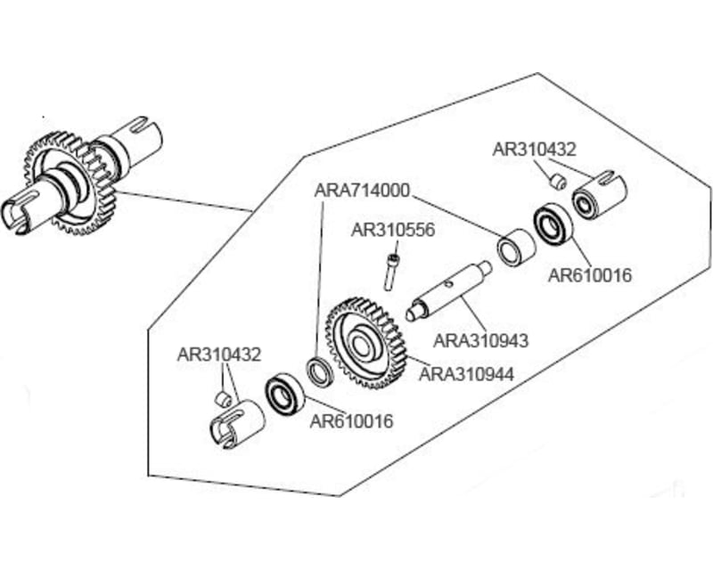 Tap to zoom ARA310943 Spool Shaft