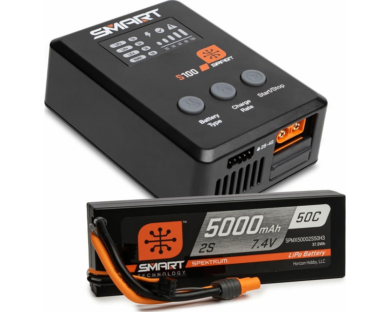 Smart Powerstage Surface Bundle: 5000mah 2s 50c LiPo Battery Ic3 photo