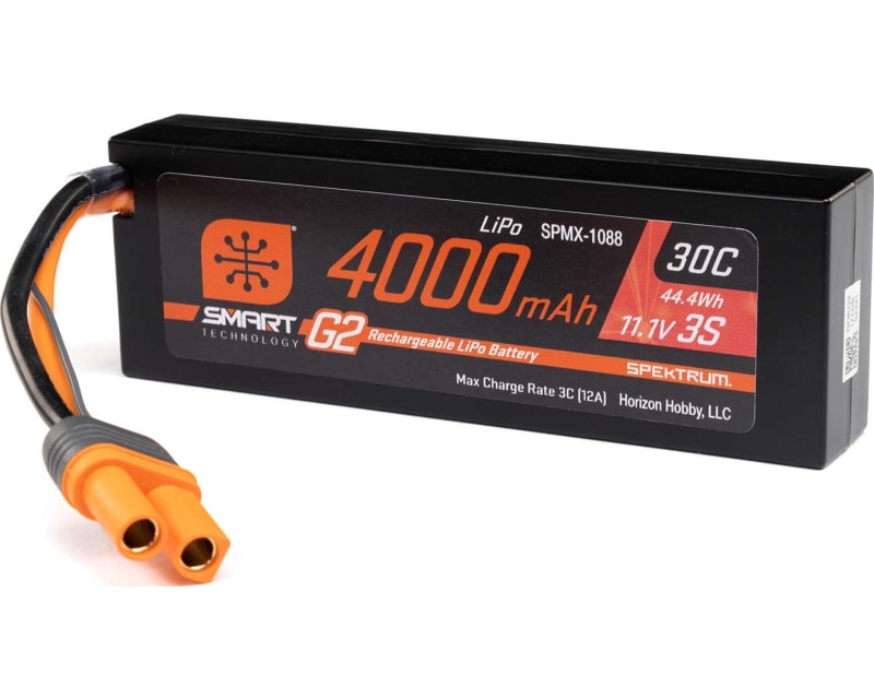 11.1v 4000mah 3s 30c Smart G2 Hardcase LiPo Battery: Ic5 photo