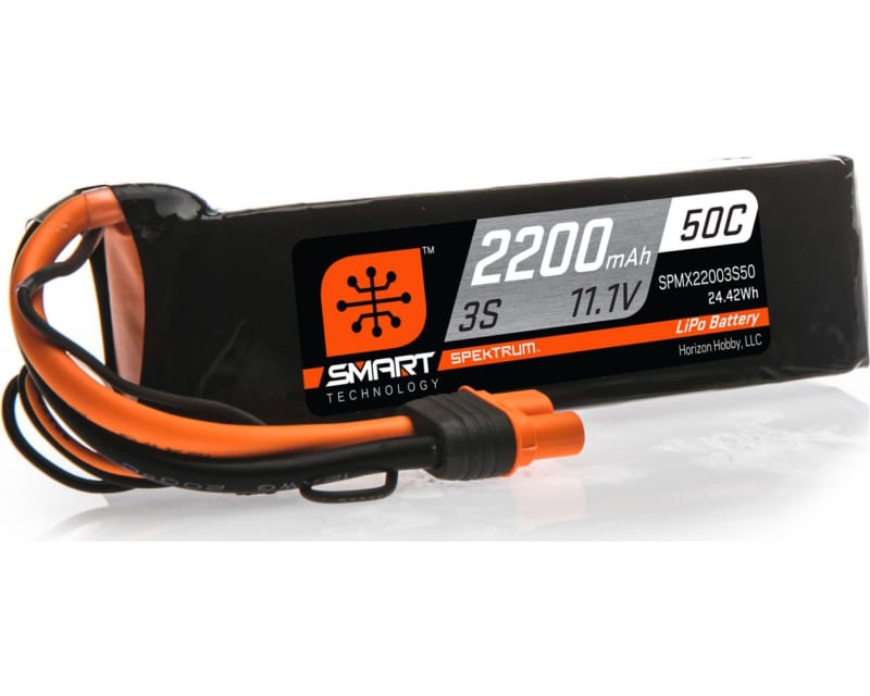 2200mAh 3S 11.1V 50C Smart LiPo Battery; IC3