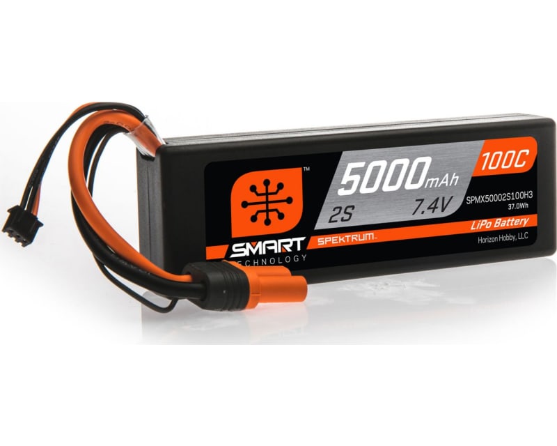 5000mAh 2S 7.4V 100C Smart LiPo Hardcase; IC3