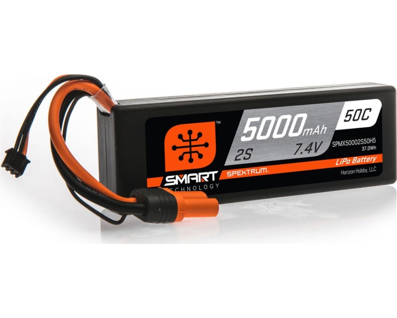 5000mAh 2S 7.4V 50C Smart LiPo Hardcase; IC5