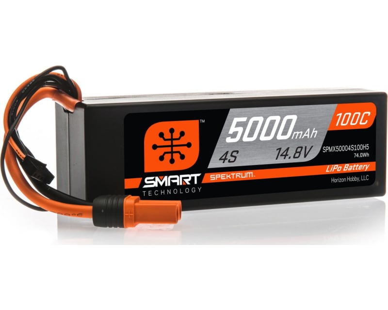 14.8v 5000mah 4s 100c Smart Hardcase LiPo Battery: Ic5