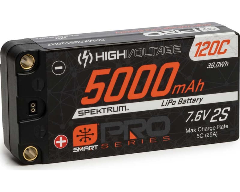 5000mah 2s 7.6v Smart Pro Race Hv LiPo 120c: 5mm