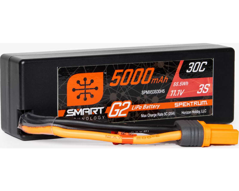 5000mAh 3S 11.1V Smart G2 LiPo 30C Hard Case; IC5