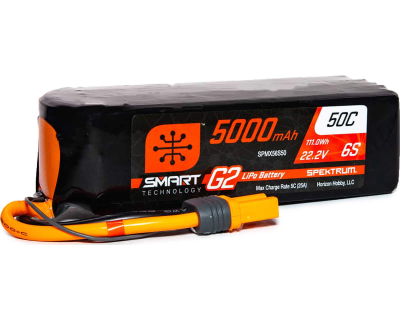 5000mah 6s 22.2v Smart G2 LiPo 50c; Ic5 Soft Case