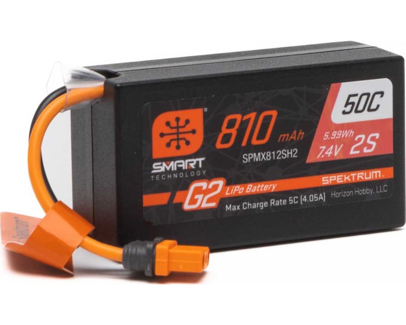 810mah 2s 7.4v Smart G2 50c LiPo; Ic2