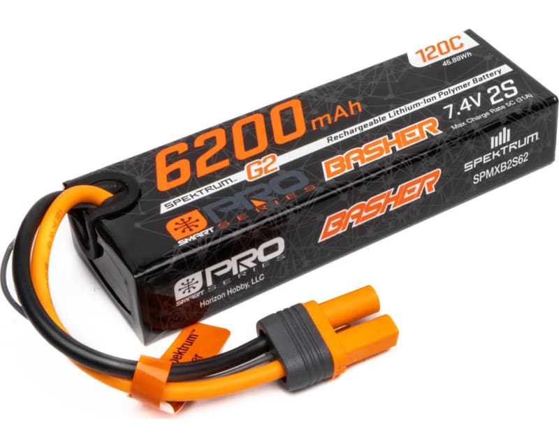 6200mah 2s 7.4v Smart Pro Basher LiPo 120c; Ic5 photo