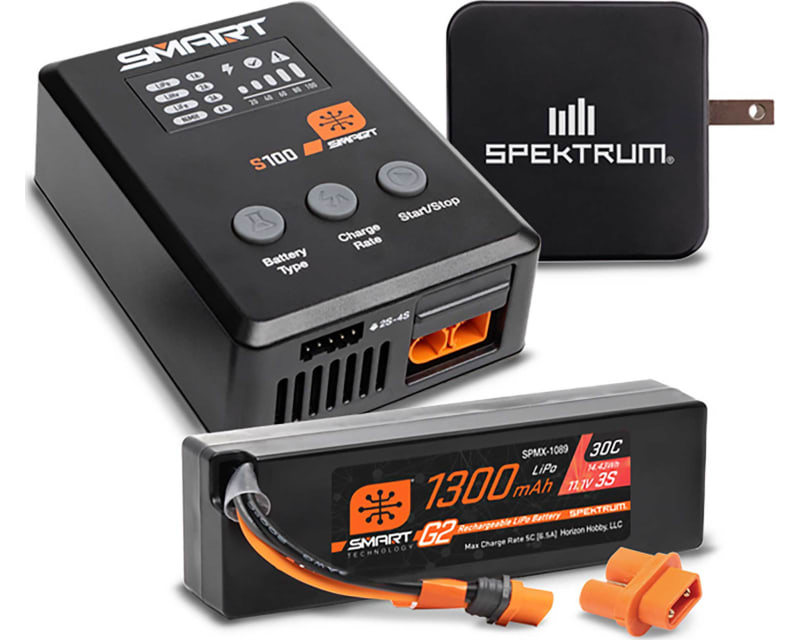 Tap to zoom Smart Powerstage Bundle: 1300mah 3s 30c LiPo Battery (Ic2)/S100