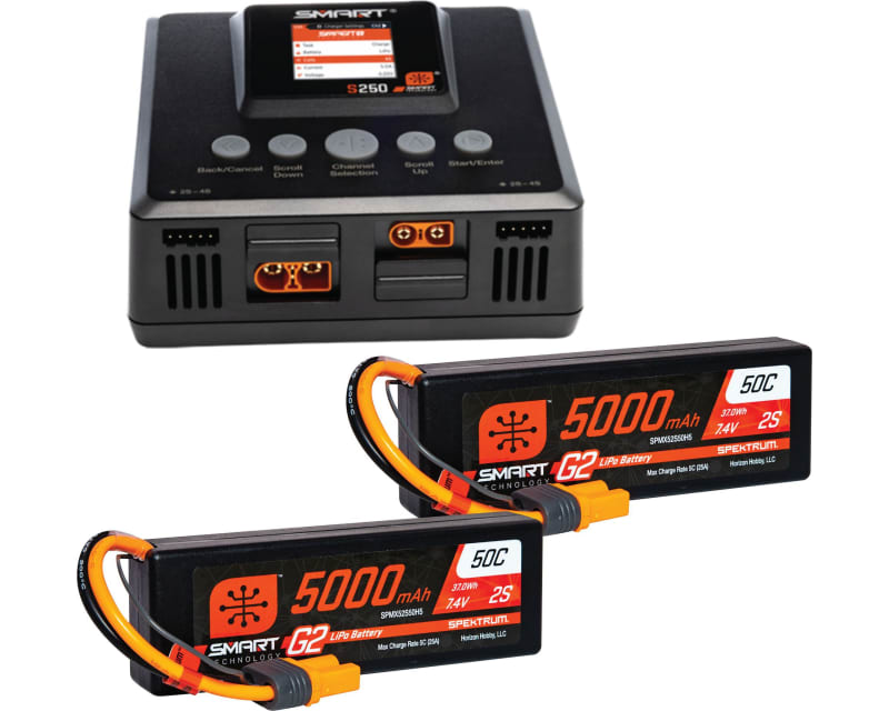 Tap to zoom Smart Powerstage 4S Surface Bundle: 2 G2 5000mAh 2S LiPo IC5 & S