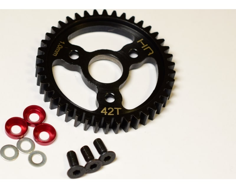 Steel Spur Gear (42T 1.0 Mod)(Red) - TRA