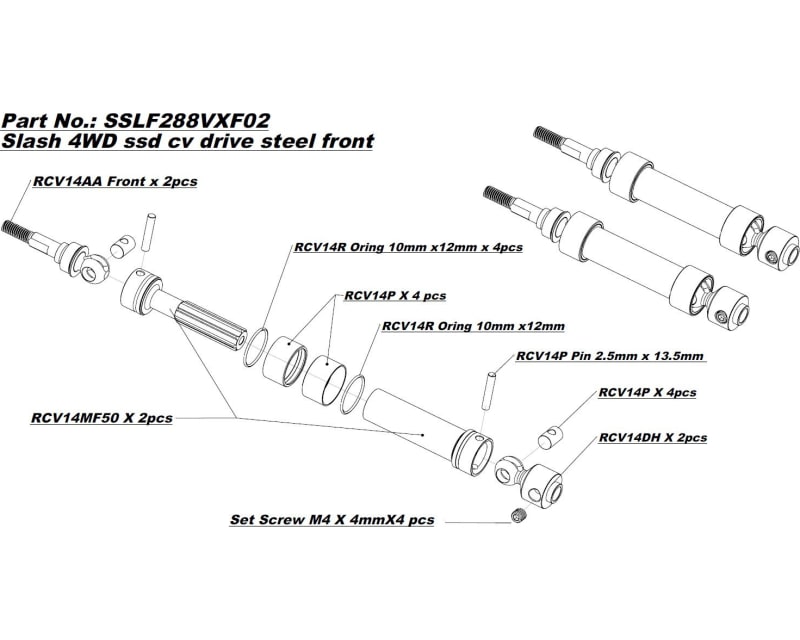 Star Drive Steel Universal Joint (Front) - Sla 4X4 Sta 4X4