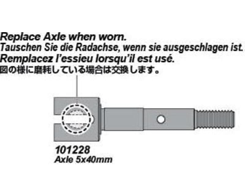 Tap to zoom Hardened Steel Wheel Axle 5x40mm Sxs