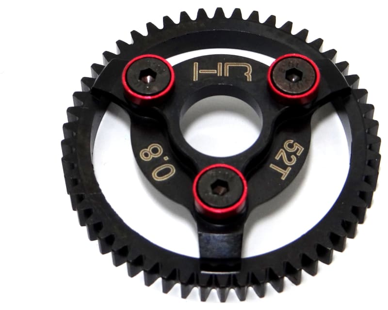 Tap to zoom Steel Spur Gear (52t 32p)(Red) - TRA