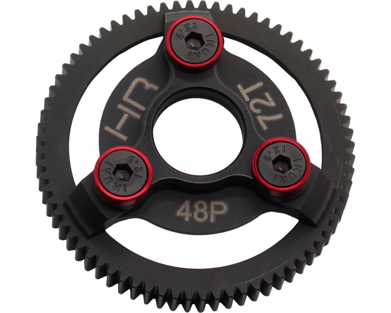 Hardened Steel Spur Gear (72t 48p)(Red) - TRA