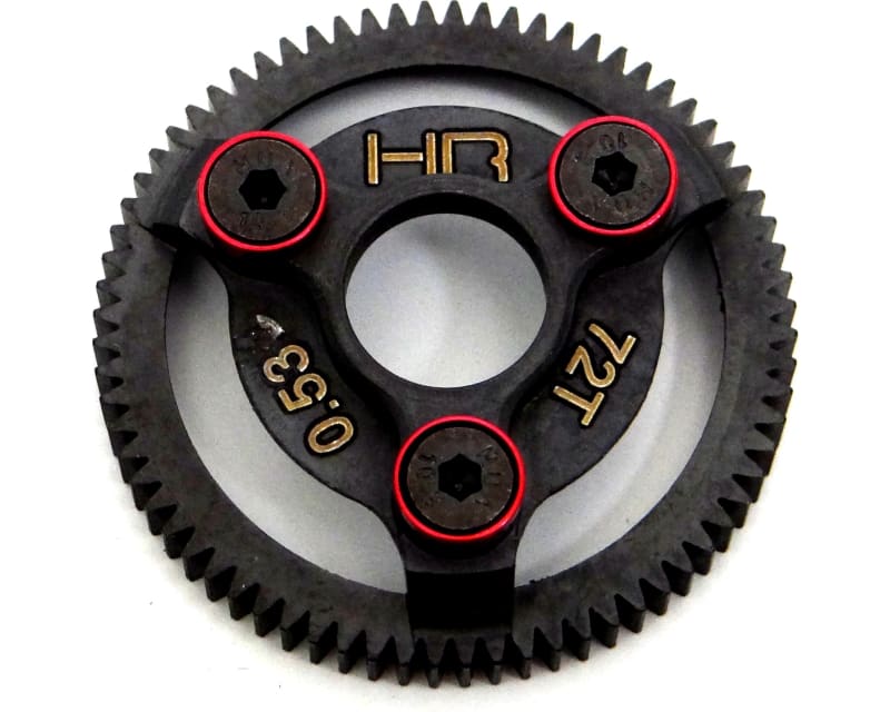 Hardened Steel Spur Gear (72t 48p)(Red) - TRA
