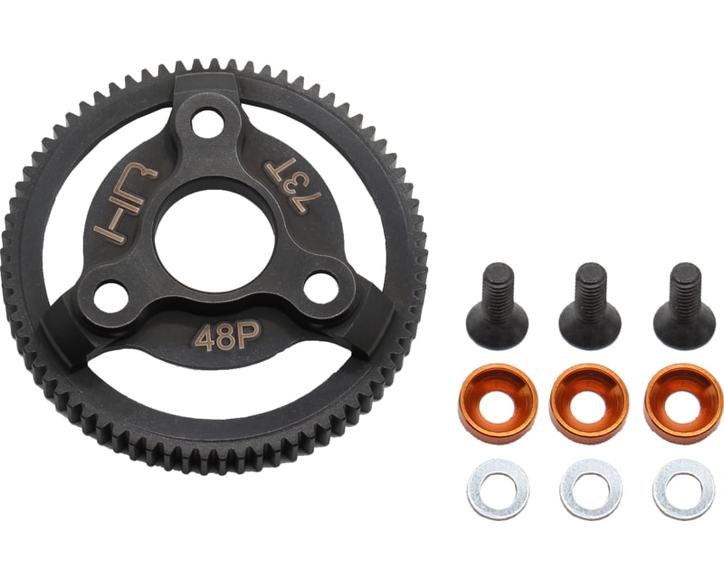 Hardened Steel Spur Gear (73t 48p)(Orange) - TRA