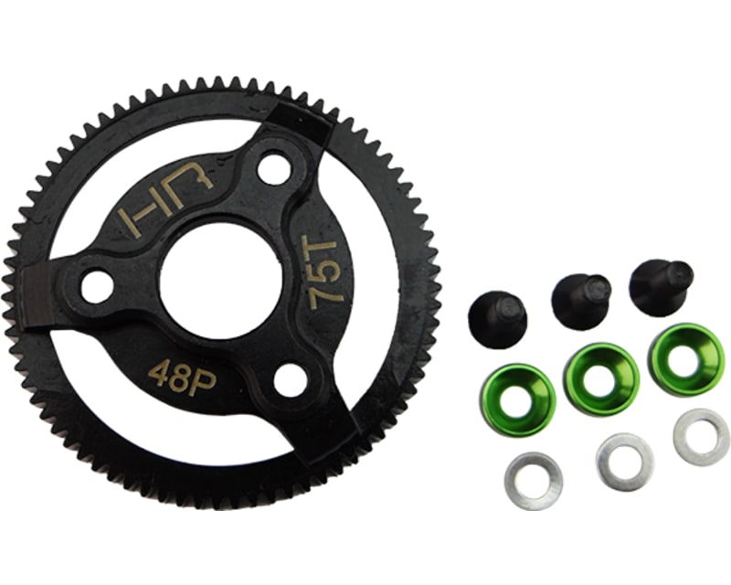 Hardened Steel Spur Gear (75t 48p)(Green) - TRA