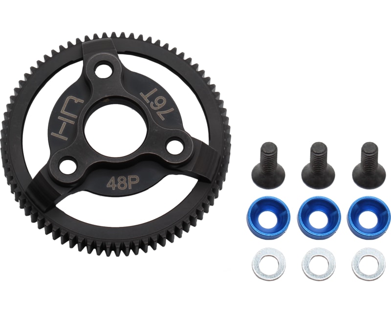 Tap to zoom Hardened Steel Spur Gear (76t 48p)(Blue) - TRA