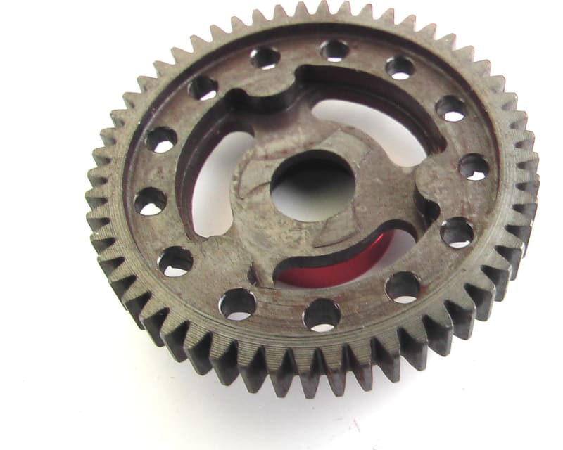 Steel Spur Gear (53t)(Red) - 1/16 TRA