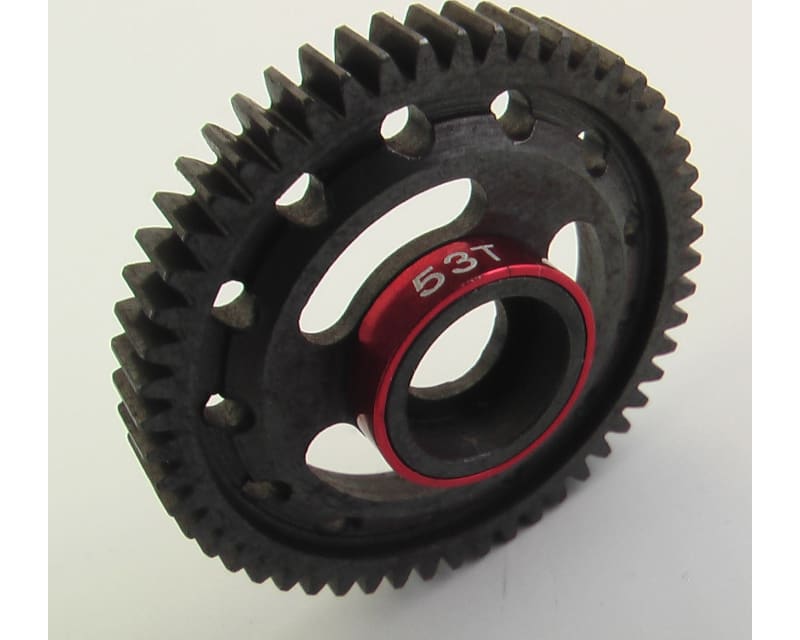 Steel Spur Gear (53t)(Red) - 1/16 TRA