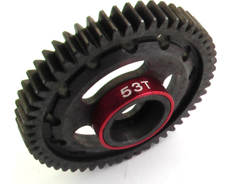 Steel Spur Gear (53t)(Red) - 1/16 TRA